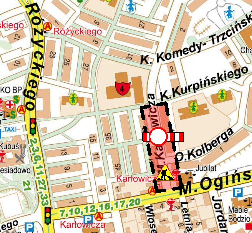 utrudnienia w ruchu Karłowicza 07.04.2025